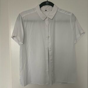 Uniqlo White Short sleeve Button up
